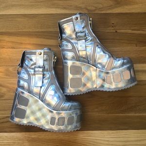 Club Exx Holographic Light Up Boots